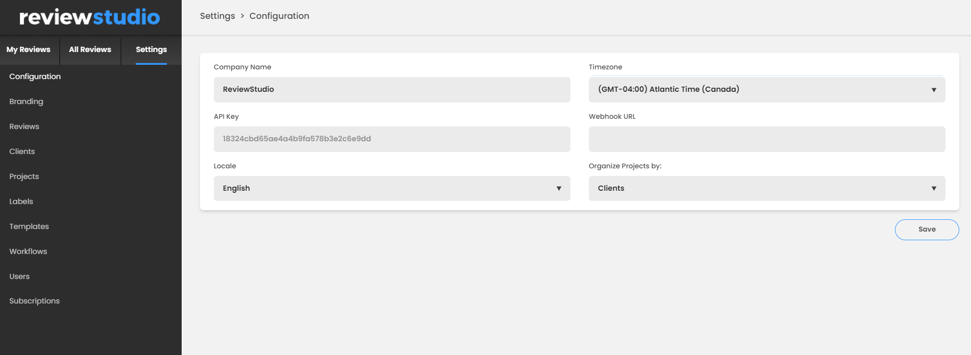 Account Settings: Configuration and Branding
